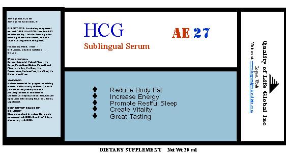 hcg sublingual bottle label