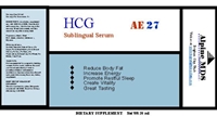 hCG oral sublingual serum bottle label description