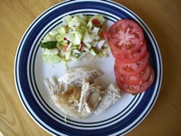 mix hcg with turkey and mix salad